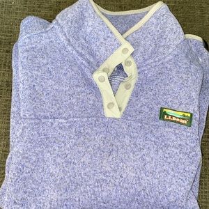 LL Bean Purple fleece size L
